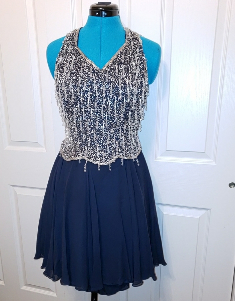 Navy Blue Retro Cocktail Dress